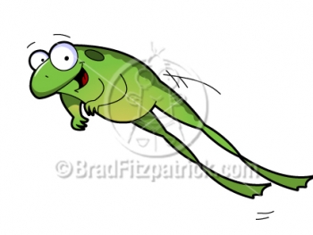 A Cute Cartoon Hopping Frog! - Hopping Frog Cartoon Pictures & Clipart